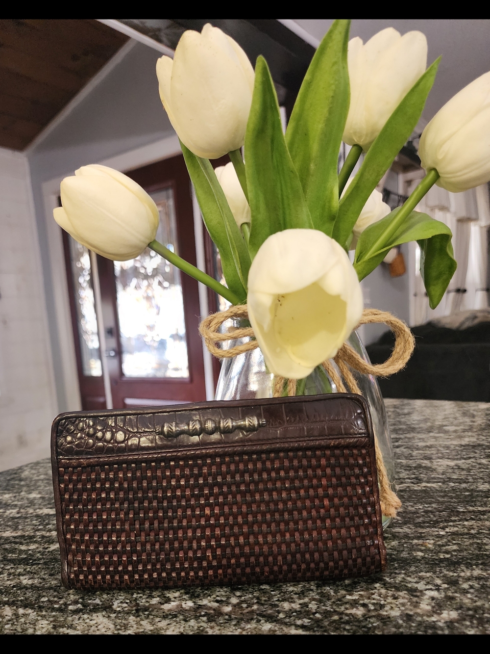 Brighton- Classic Woven Leather Continental Wallet - Brown- 7×4